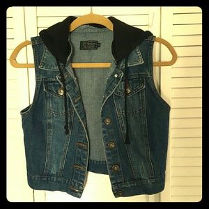 Ci sono denim vest hoodied